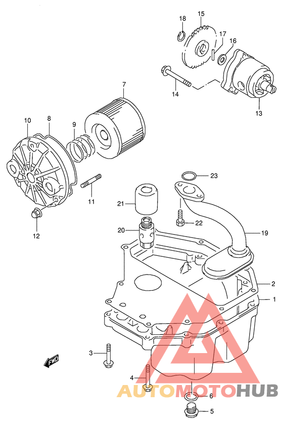 Oil pan / oil pump