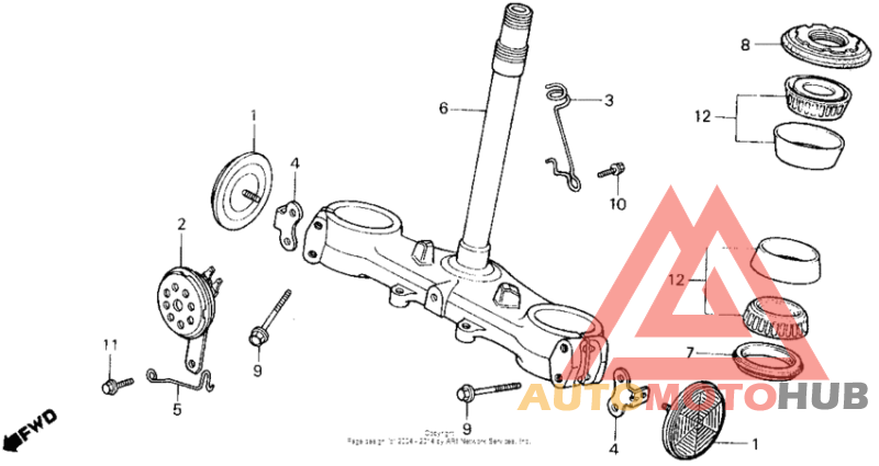 Steering stem + horn