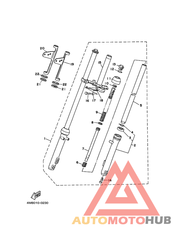 Front fork assy(ur silv