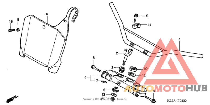 Handlebar + top bridge ('02-'03)