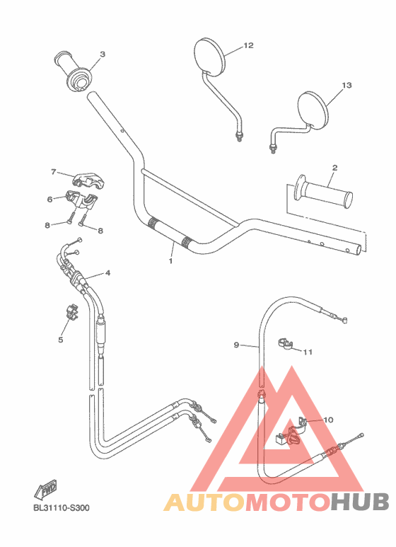Steering handle & cable