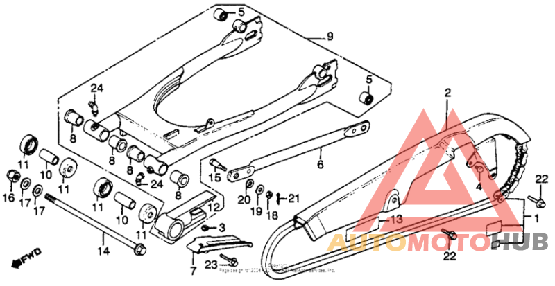 Swingarm + chain case