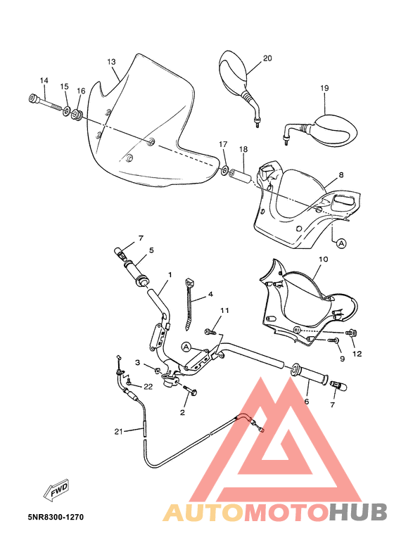 Steering handle. cable