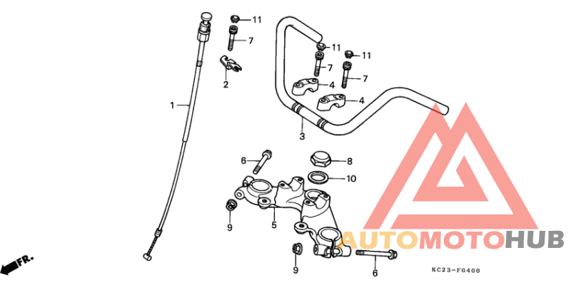 Handle pipe/top bridge