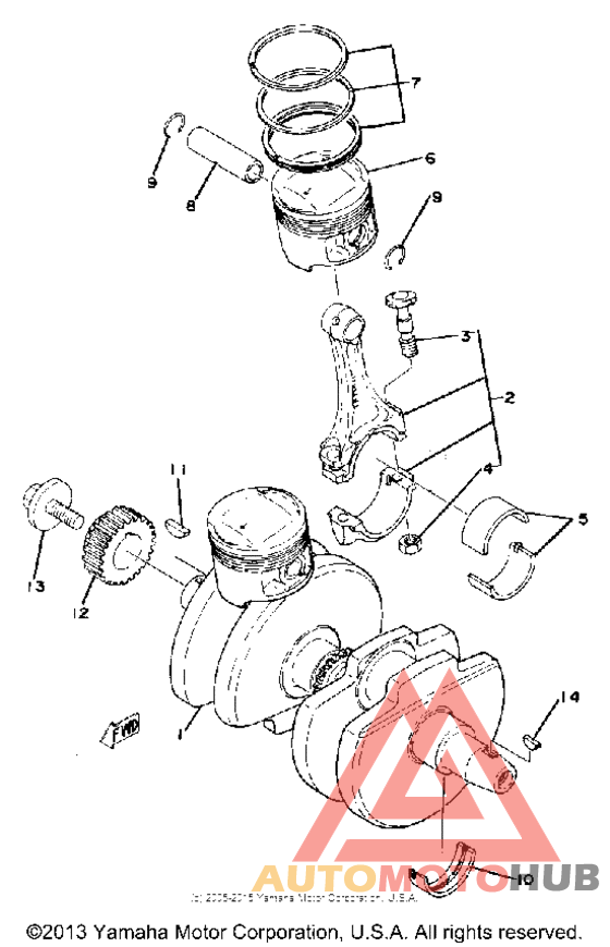 Crank piston