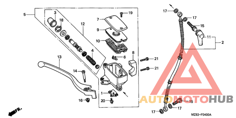 Fr. brake master cylinder