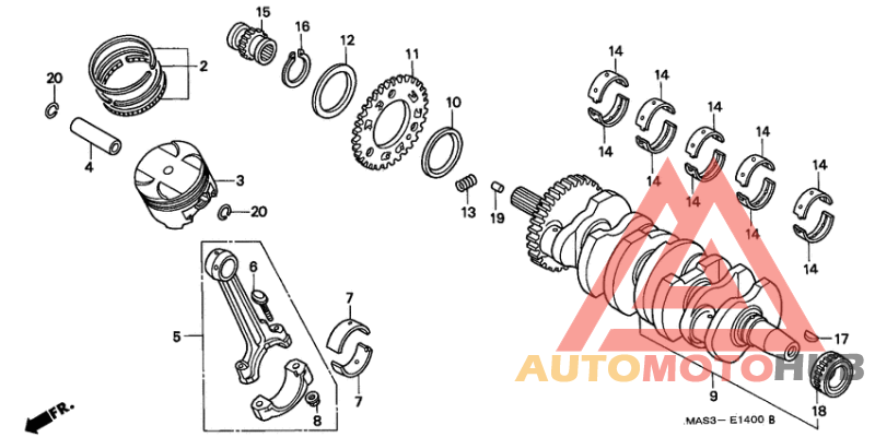 Crankshaft/piston