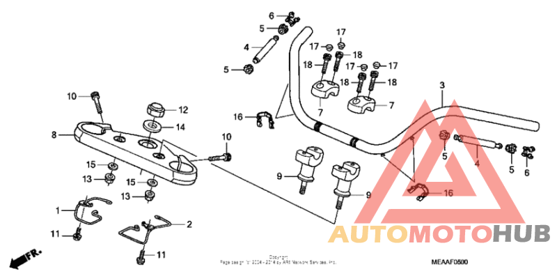 Handlebar + top bridge