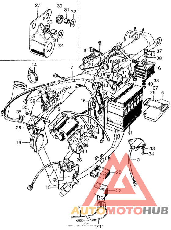 Wire harness + battery