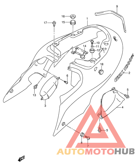 Обтекатель задний