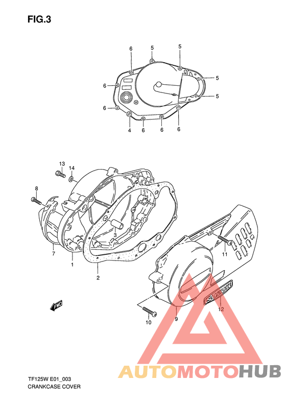 Crankcase cover ass`y  (v