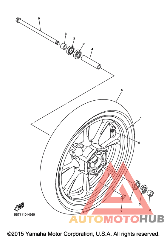 Переднее колесо