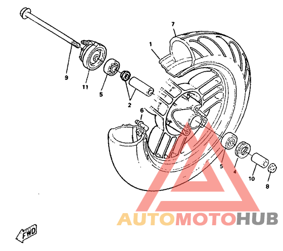 Переднее колесо