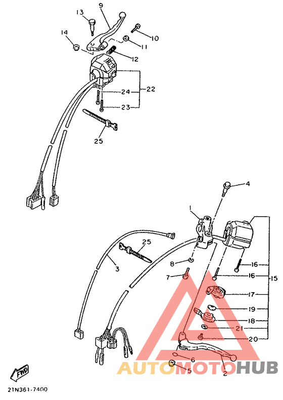 Handle switch. lever