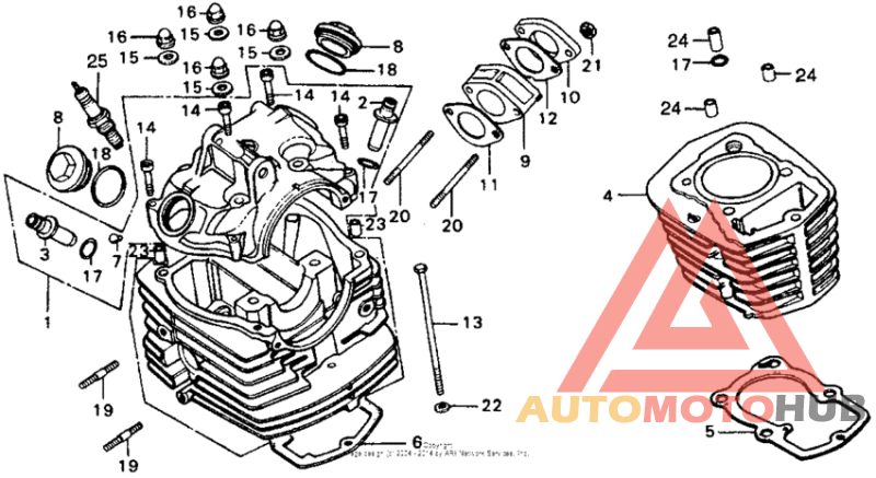 Cylinder head + cylinder