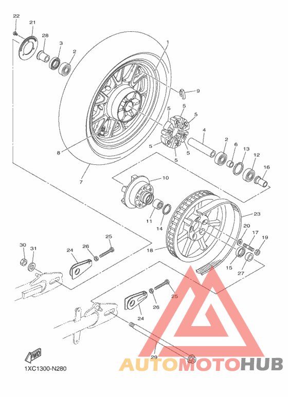 Переднее колесо