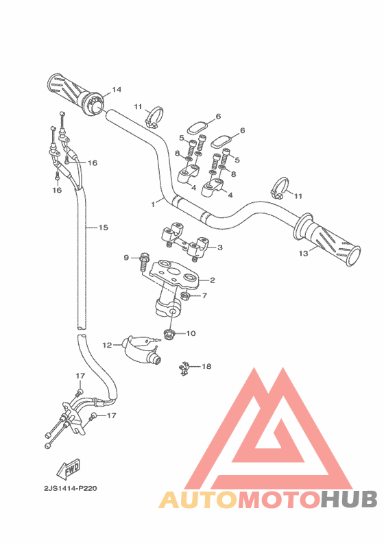 Steering handle & cable