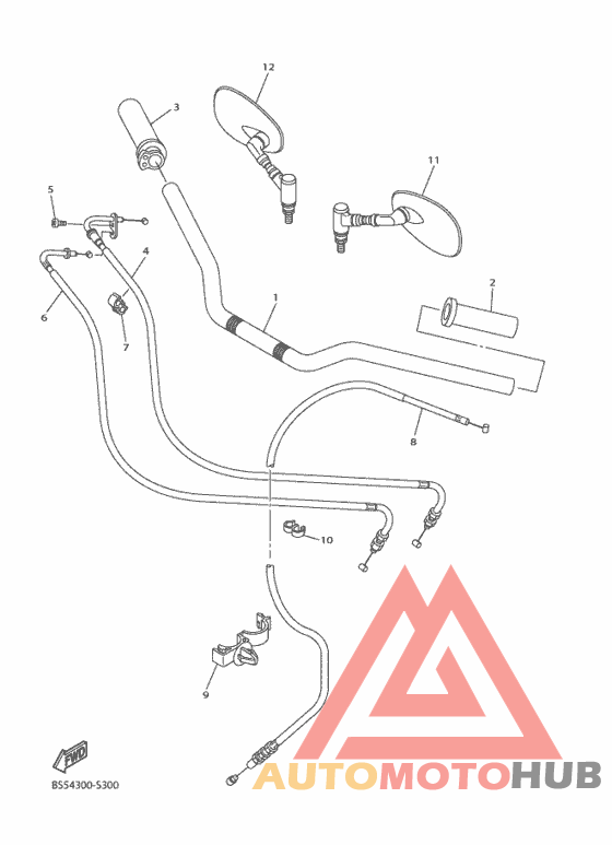 Steering handle & cable