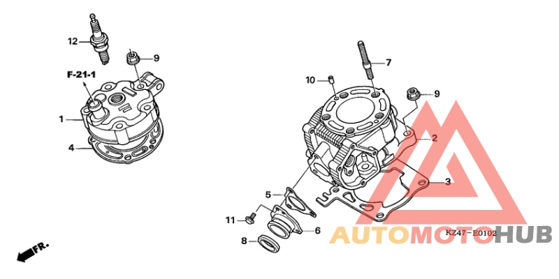 Cylinder/cylinder head