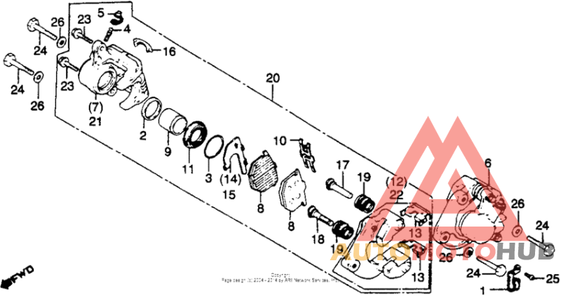 Front brake caliper 80-81