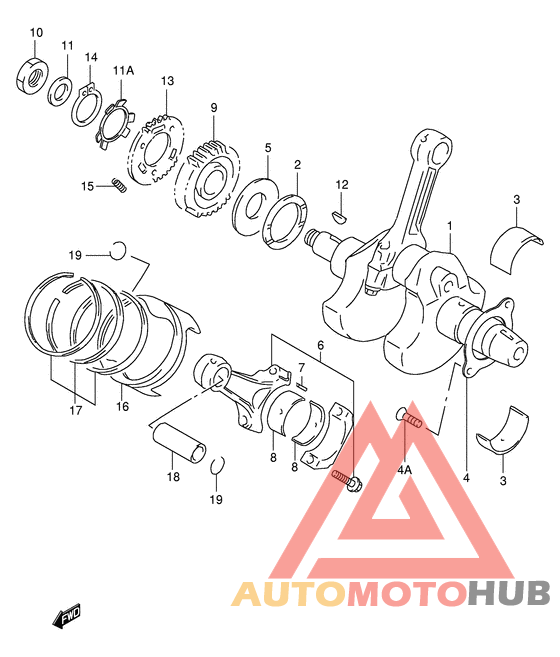 Вал коленчатый