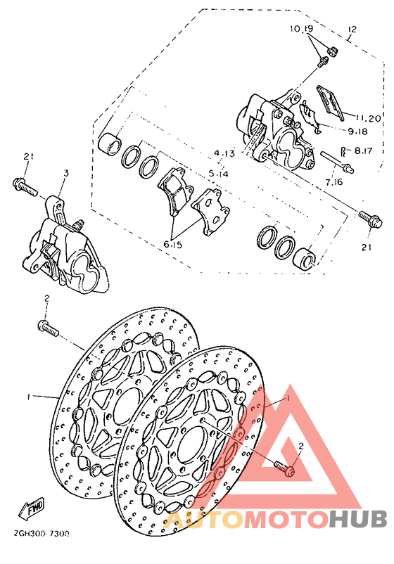 Front brake. caliper