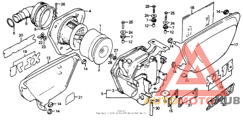 Air cleaner + side cover 77-78