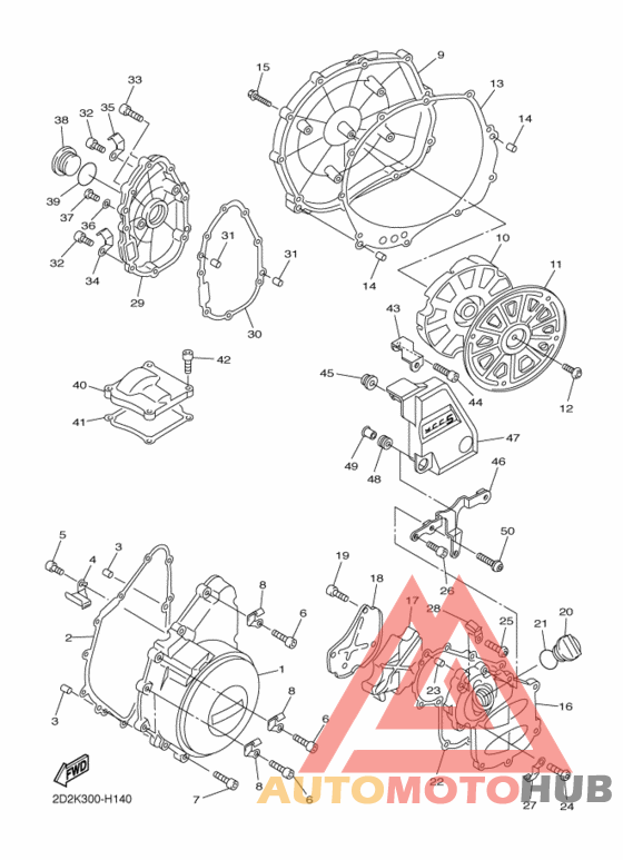 Crankcase cover ass`y  (v