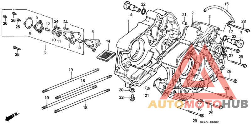 Crankcase/oil pump
