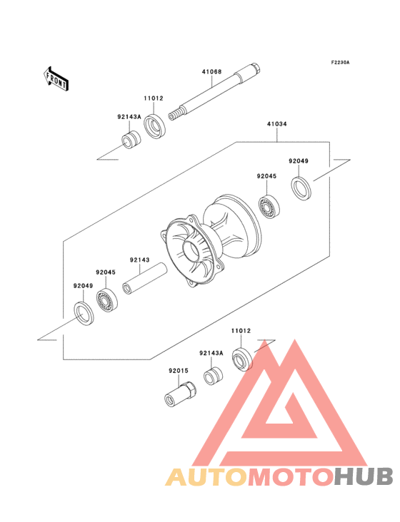 Front hub(kx500-e6/e7/e8)