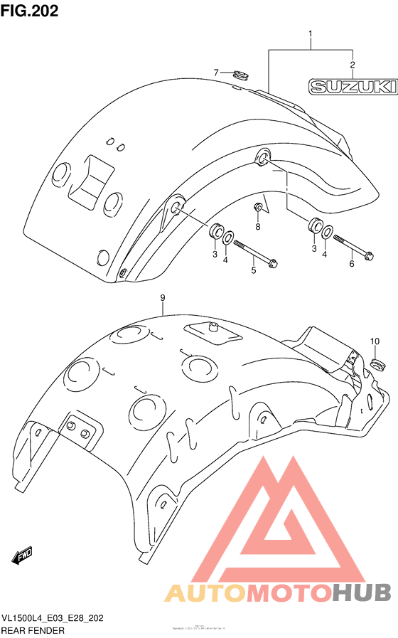 Rear Fender (Vl1500Bl4 E33)
