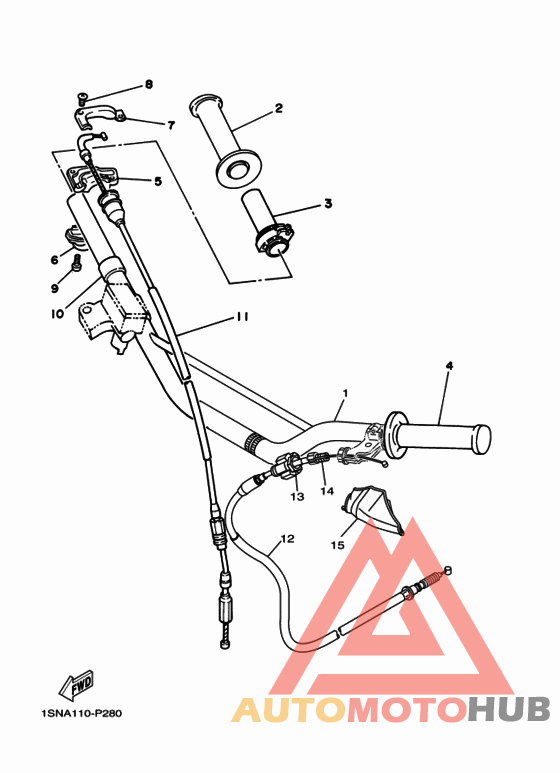 Steering handle & cable