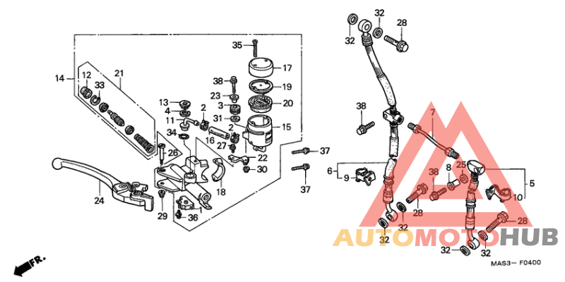 Fr. brake master cylinder