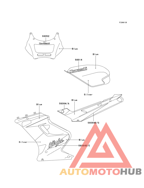 Decals(blue/silver)(ex250-h13)