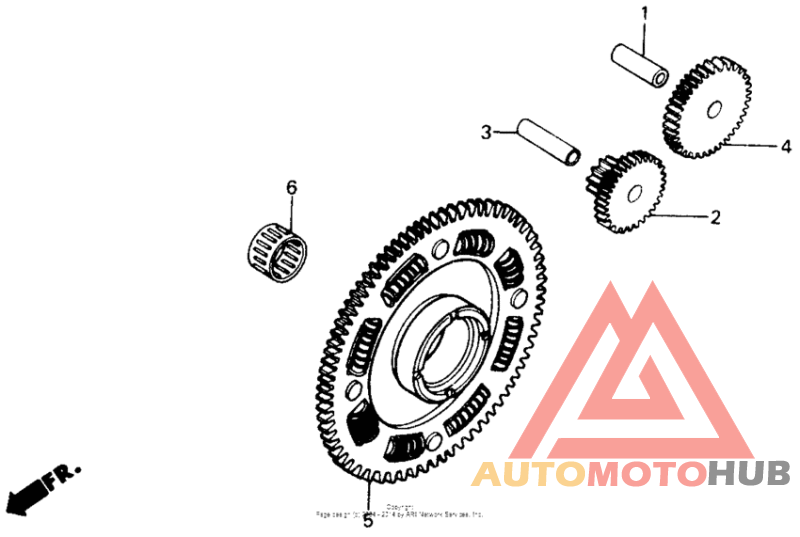 Starting driven gear