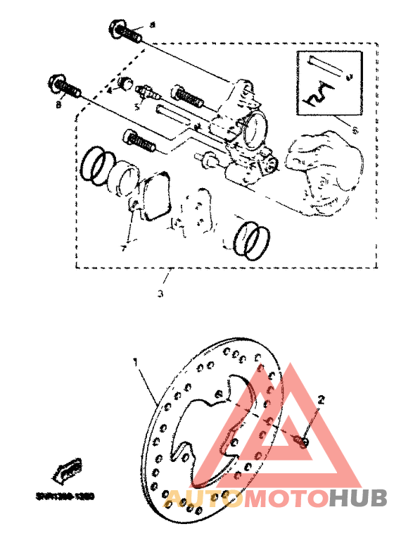 Rear brakecaliper