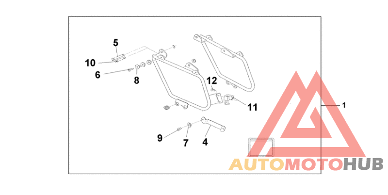 Leather saddlebag stay set