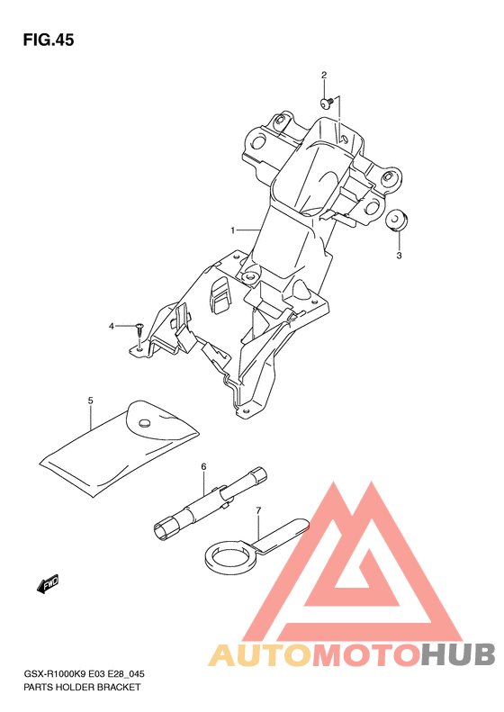 Parts holder bracket