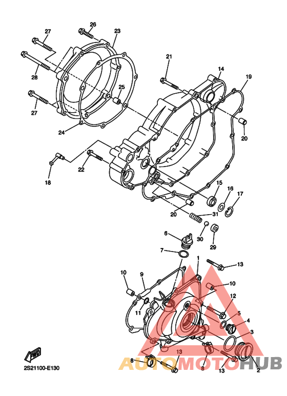 Crankcase cover ass`y  (v
