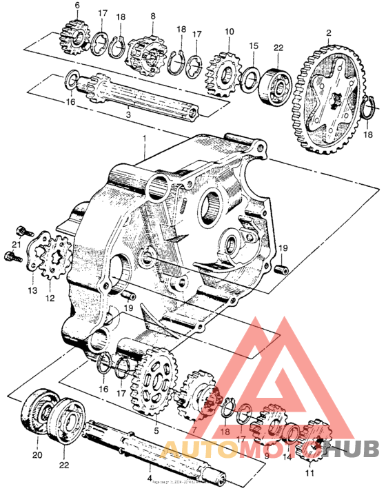 4 sp transmission + left crank crankcase (2)