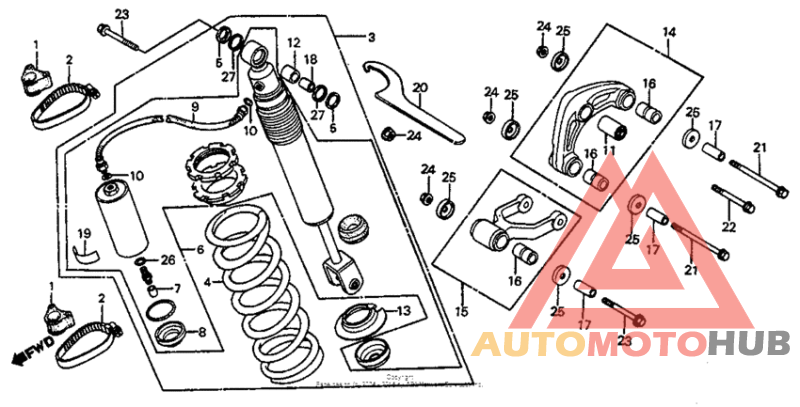 Rear shock absorber 83