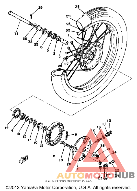 Переднее колесо