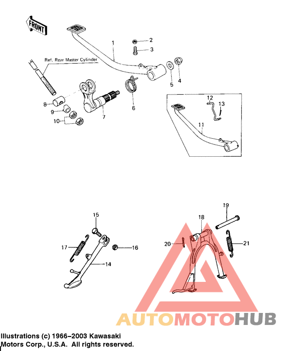 Stands/brake pedal
