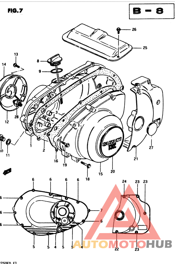 Crankcase cover ass`y  (v