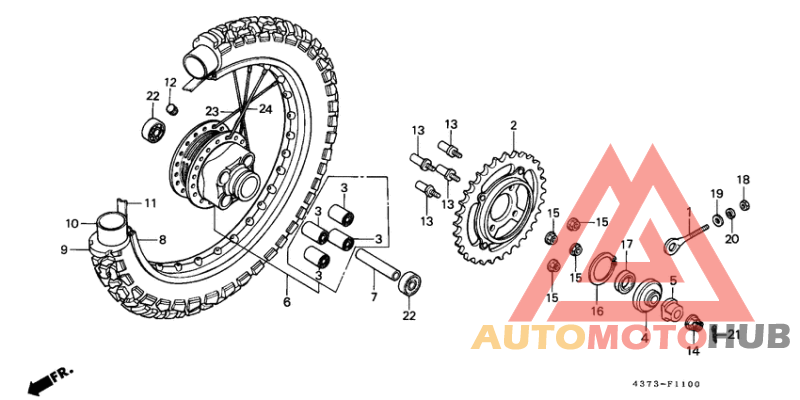 Rear wheel complete assy