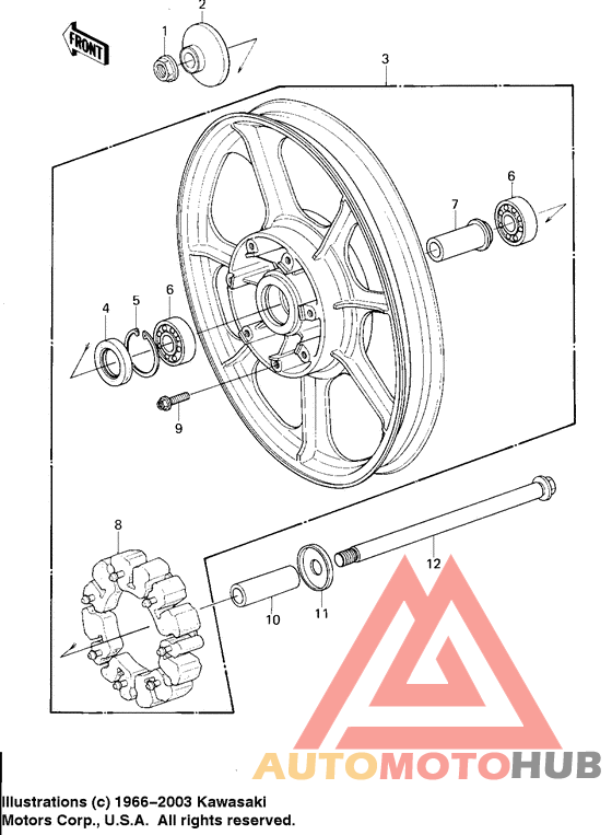 Rear wheel/hub