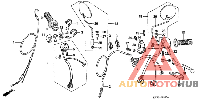 Handle lever/switch/cable