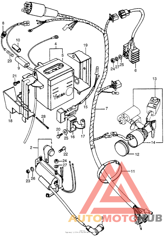 Wire harness + battery