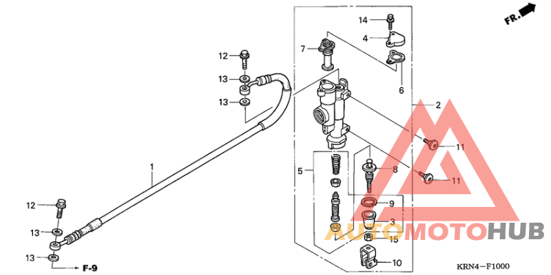 Rr. brake master cylinder