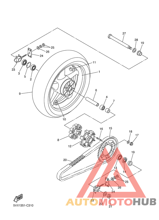 Переднее колесо